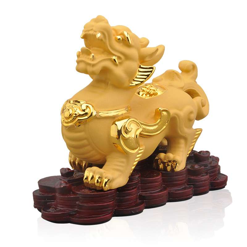沙金工艺品（）纳福摆件招财中式家居装饰品汽车貔貅镀金造型图片
