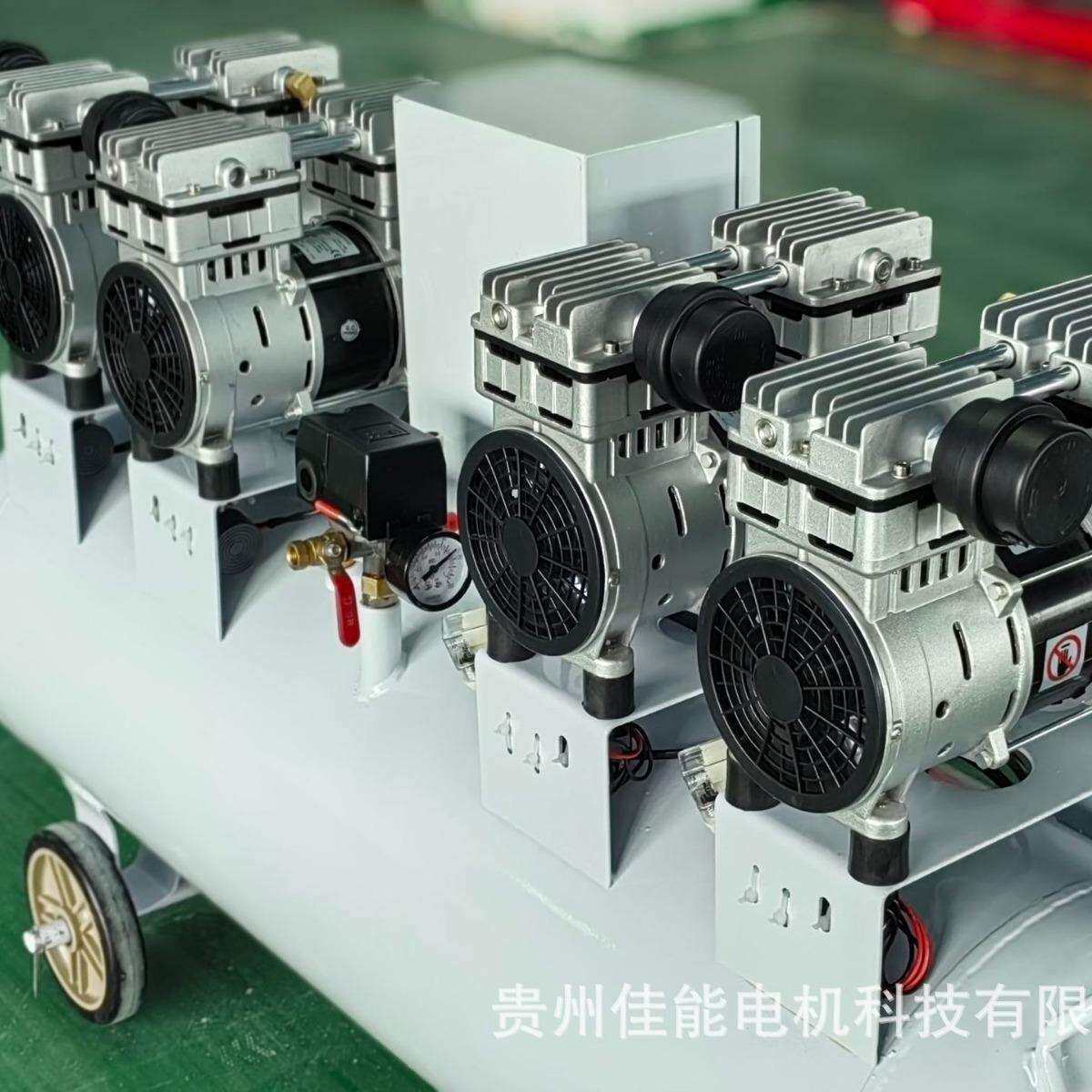 锦穗科技3000W-110L空压机无油静音小型气泵小型空压机750W*4