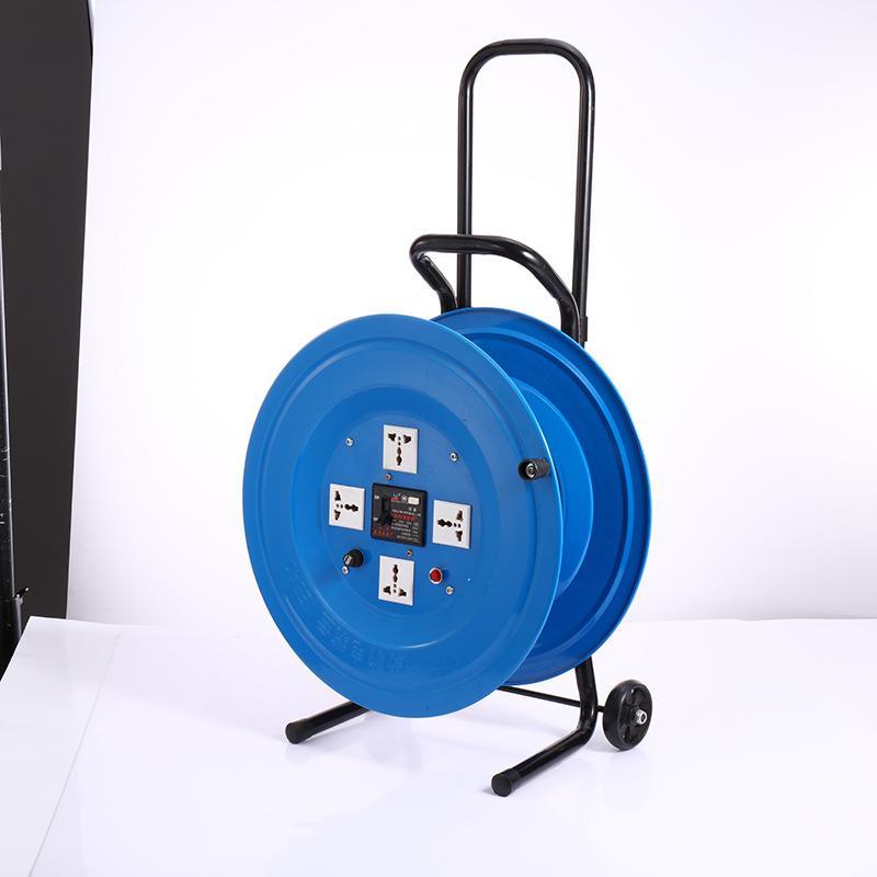 厂家直销野豹220v/400加长杆轮式电缆盘大号过载漏电保护绕线盘