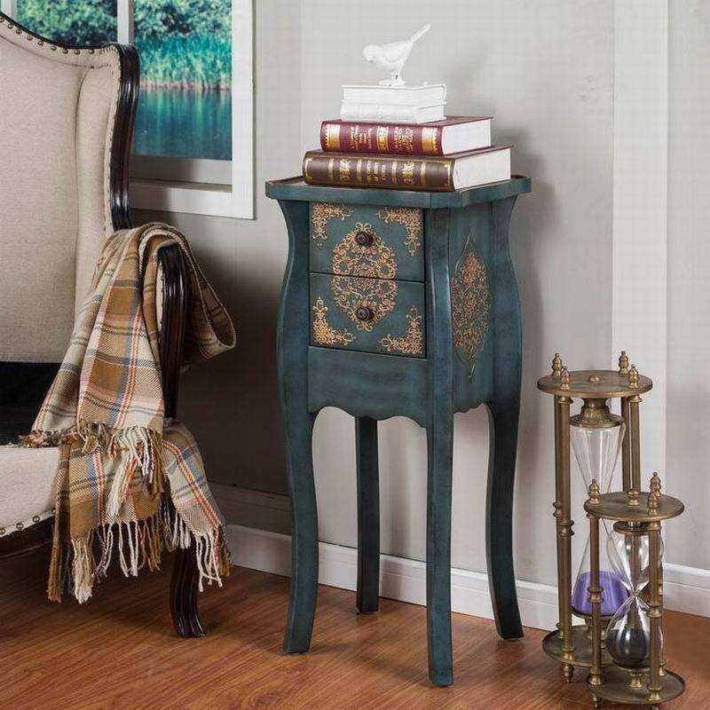 美式地中海客厅沙发角几边几电话几小床头柜子仿古彩绘家具0150,3C数码配件,摄像机配件,淘宝优惠券,粉丝福利购,淘宝优惠卷