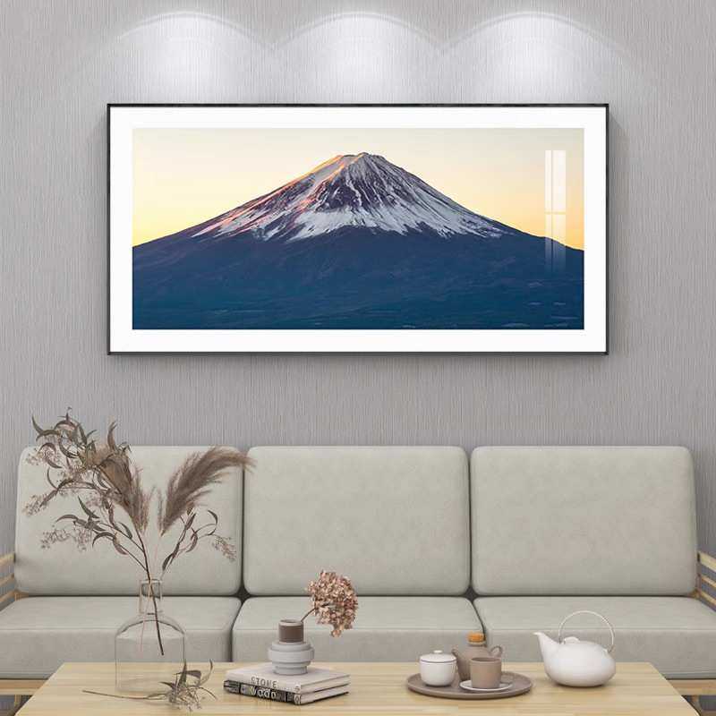 极简富士山客厅装饰画日式雪山摄影风景卧室壁画沙发背景墙壁挂画,模玩/动漫/周边/娃圈三坑/桌游,模型制作工具/辅料耗材,淘宝优惠券,粉丝福利购,淘宝优惠卷