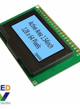 1.54英寸蓝光12864白色黄色光oled液晶128x64模块TW28640155YB01