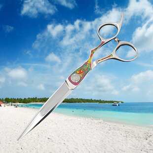 VG10美发剪刀  贴花 数控理发剪刀 7寸综合剪刀 双轴承 TH-7