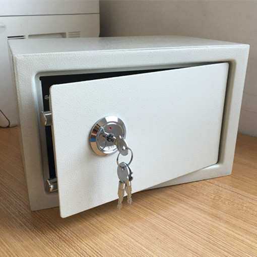 保险柜家用保管箱小型入墙迷你机械保险箱办公钱箱收银箱带锁铁盒