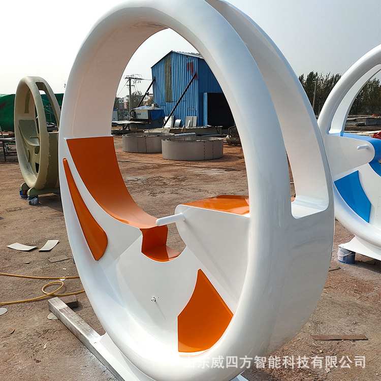 脚踏戏水无动力自行车发光跑马灯喷泉单车公园互动脚踩喷水车制作