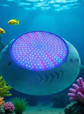 树脂填充防水泳池灯RGB灯芯55W630颗七彩遥控12VIP68IP68led灯