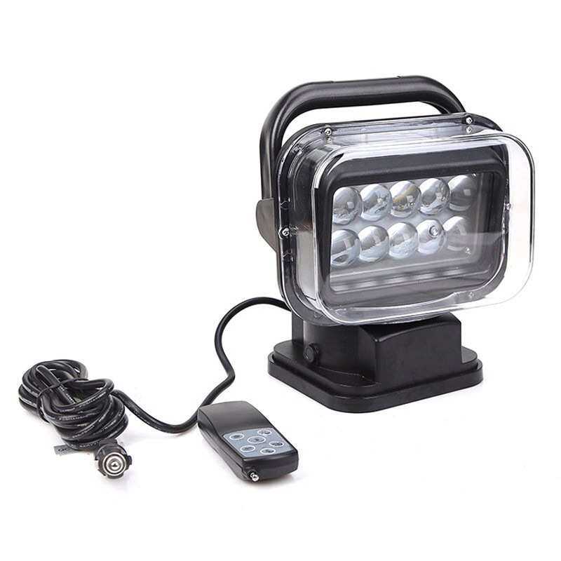 YJ2351高亮度遥控探照灯 船用LED巡检搜索灯 HID车载探照灯55W