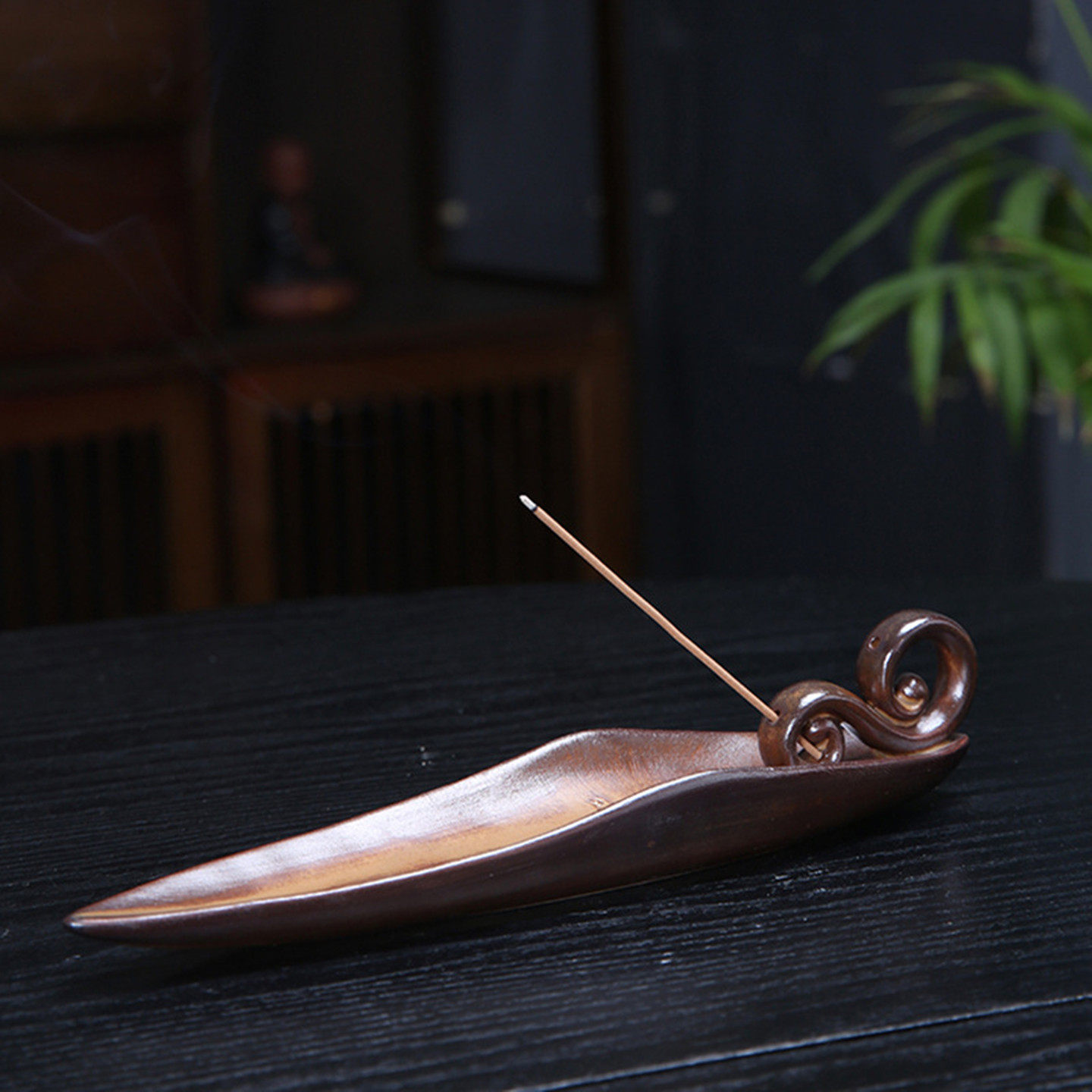 室内静心线香香插一叶知秋如意款檀香沉香禅意卧香摆件熏香香炉,家居饰品,香托/香盘/香座/香插,淘宝优惠券,粉丝福利购,淘宝优惠卷