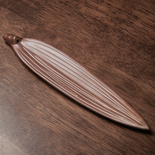 高级感禅意红色陶瓷竹叶线香香插寿比南山佛手莲花卧香香插底座