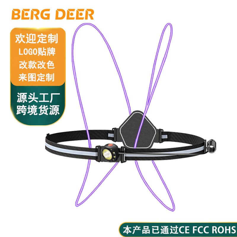 新款多色炫光户外跑步灯多功能强光高亮背包灯轻便便携照明灯夜跑