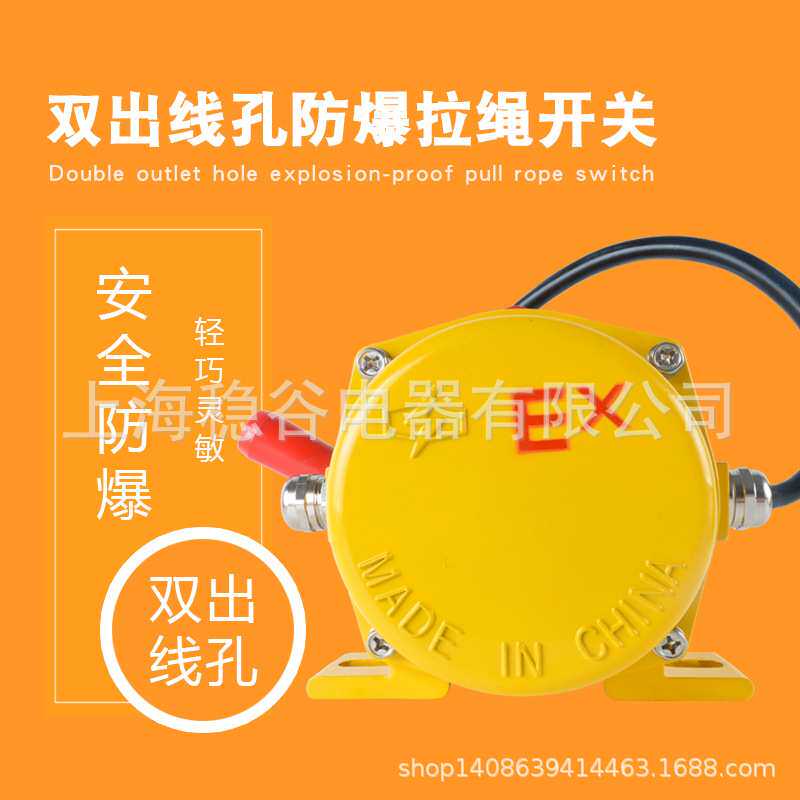双出线防爆拉绳开关BKLT2-II 输送带急停拉绳开关KBW-220P
