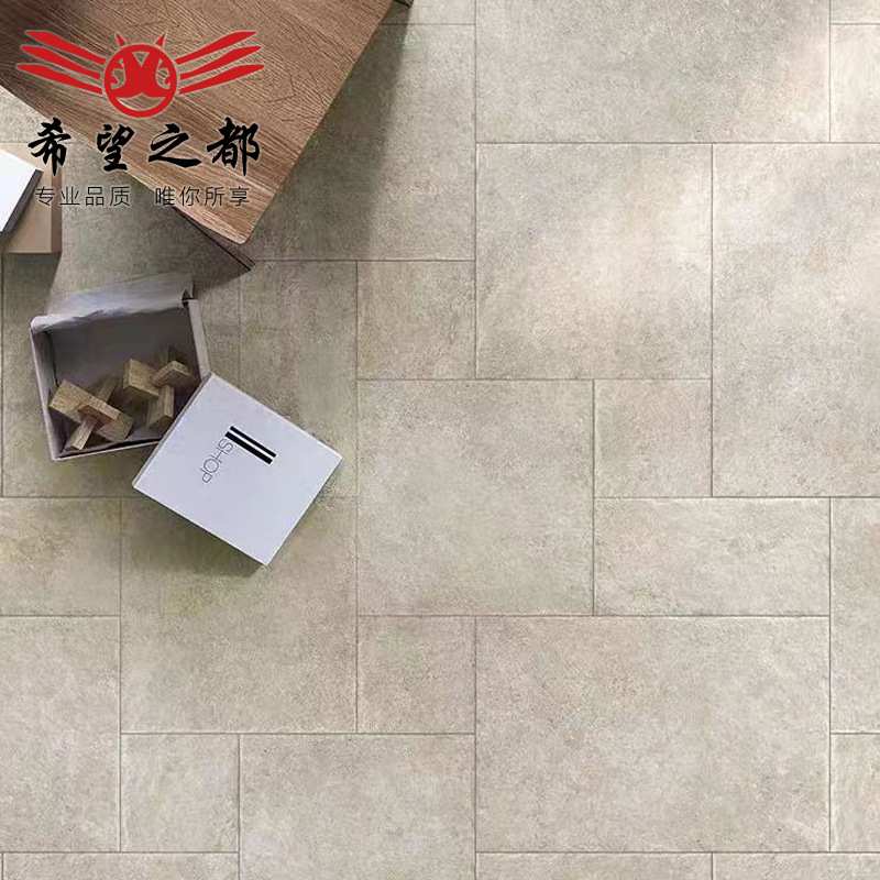 法式莱姆石仿古砖别墅厨房防滑地砖民宿咖啡店子母砖阳台客厅瓷砖