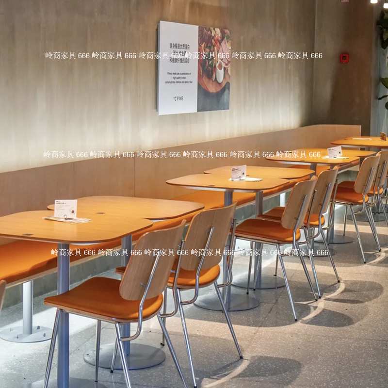 网红工业风餐厅实木餐桌咖啡厅甜品奶茶日料店桌椅组合酒吧小方桌