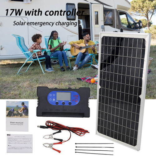 单晶太阳能板17W5V12V18V加快充免电池驱动控制器QC3.0支持快充协