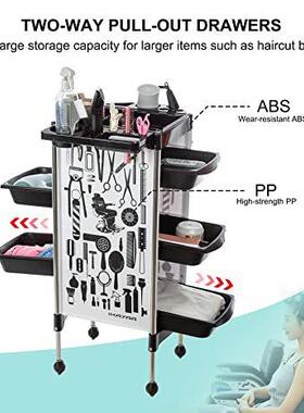 沙龙推车5 个抽屉 SPA 美发手推车 美发师沙龙设备美发收纳站托盘