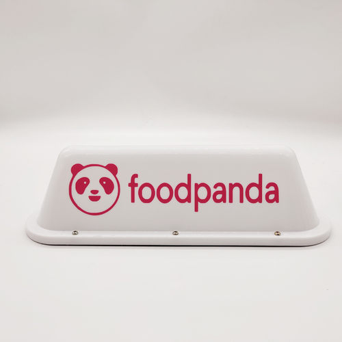 跨境FOODPANDA车顶广告灯箱拉活灯牌UBEREATS汽车顶灯磁吸款