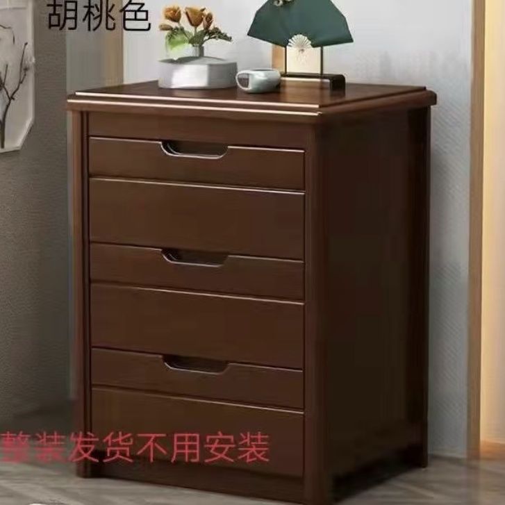 全实木斗柜床头柜二抽三抽简约现代卧室床边储物柜小柜子贸易工厂