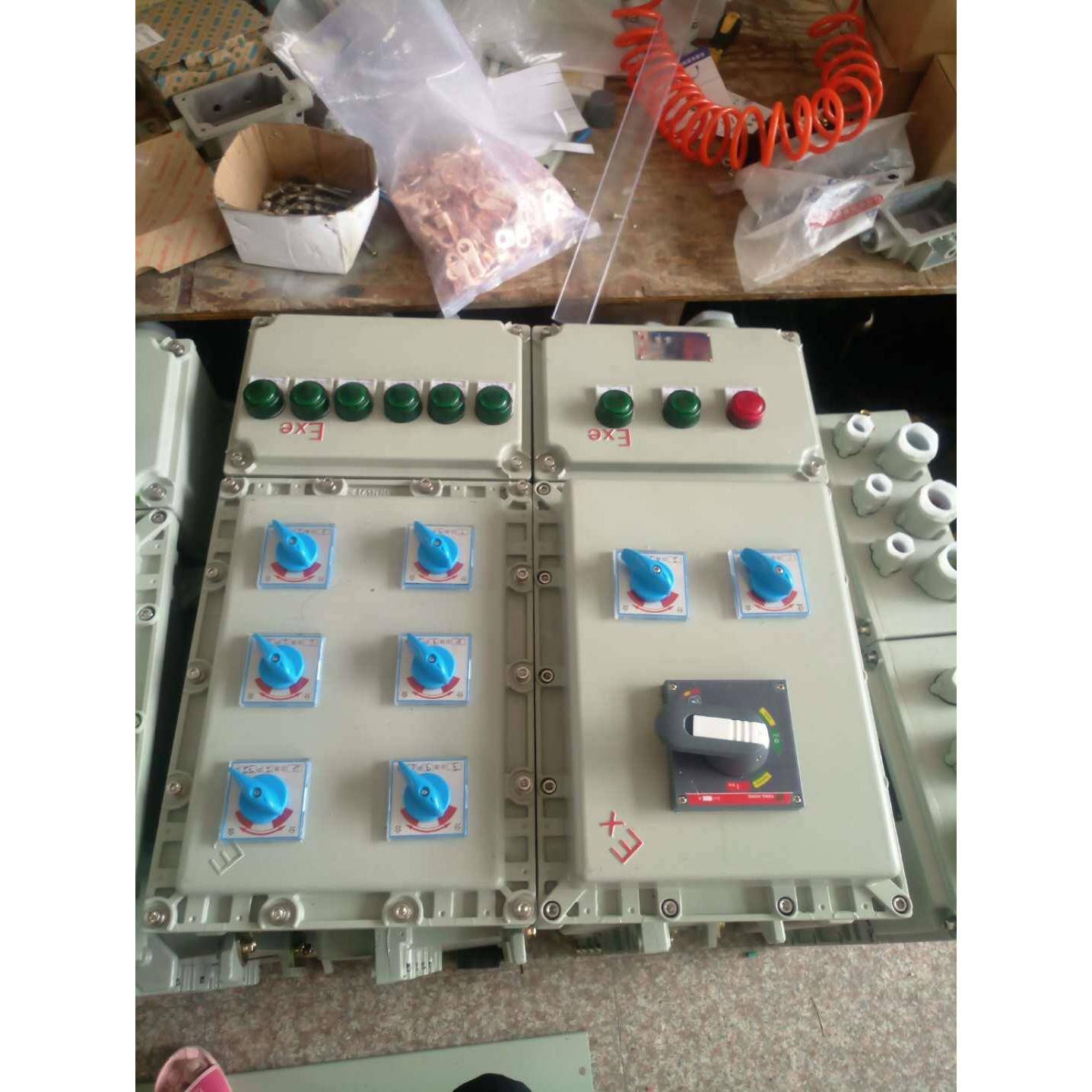防爆磁力启动器220V380V电磁开关箱水泵风机电机按钮箱10A&mdash;100A