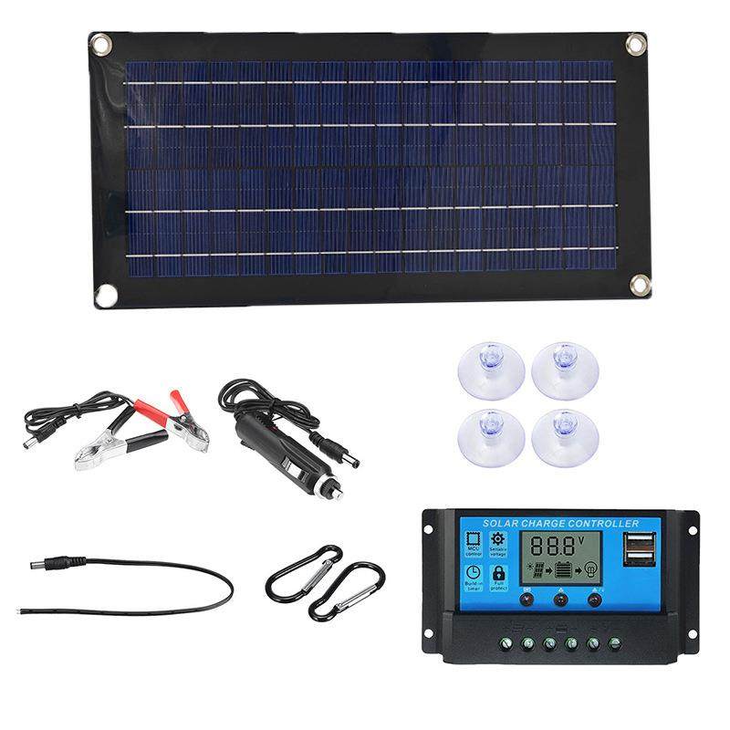 10W多晶半柔性太阳能板 户外便携手机充电器套件适用于汽车船房车,电子元器件市场,其它元器件,淘宝优惠券,粉丝福利购,淘宝优惠卷