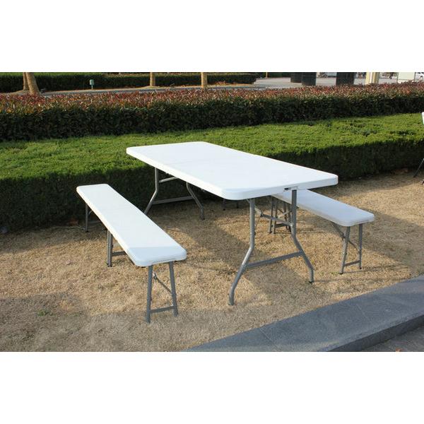 六尺塑料长桌 塑胶长桌 6ft加强型长方形塑料桌 中东折叠桌