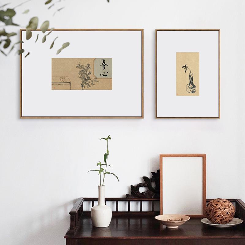 新中式客厅装饰画创意国画书房餐厅壁画卧室艺术静物茶馆民宿挂画
