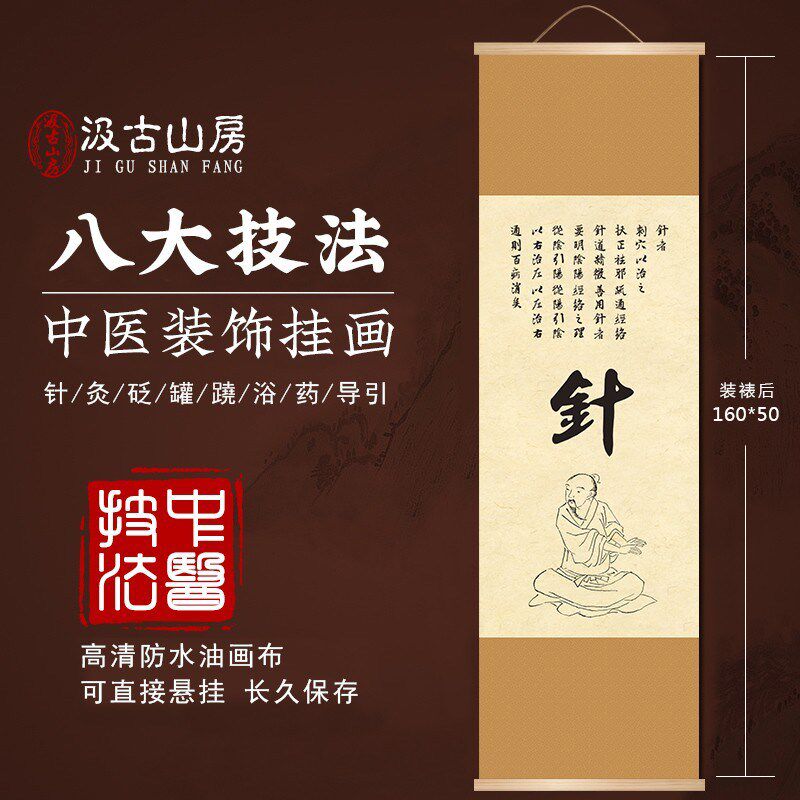 15会法0中医八大技1养生挂画0所门诊药店装饰画宣传海报开业礼品