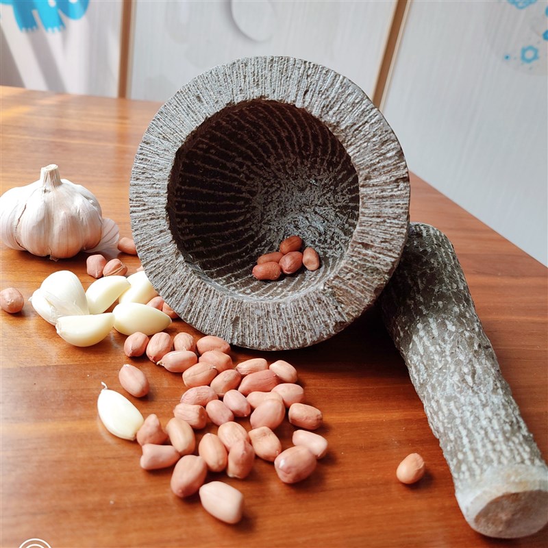 山东枣庄石臼 石头 石臼子 家用 青药纯手工天然石 捣蒜罐 捣蒜器