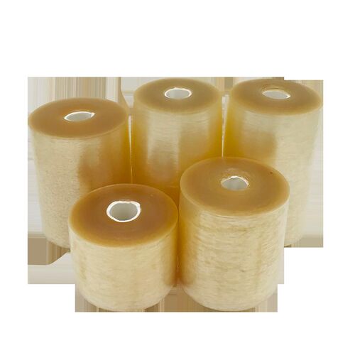 PVC电线缠绕膜工业用打包装拉伸静电透明自粘膜5丝厚款25KG一袋