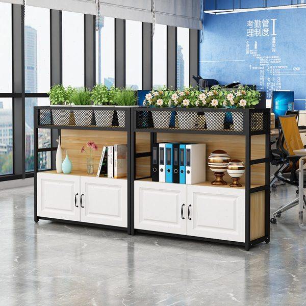办公室花槽柜屏风隔断柜桌边矮柜文件柜铁艺花架储物柜区域矮隔断,商业/办公家具,花槽柜,淘宝优惠券,粉丝福利购,淘宝优惠卷