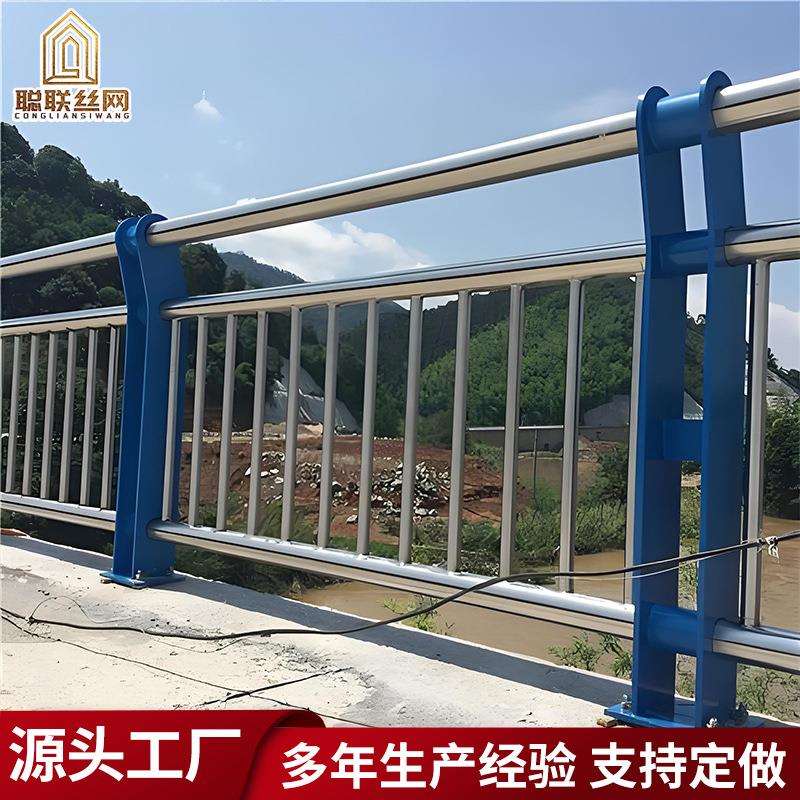 桥梁护栏不锈钢复合管护栏立柱桥梁防撞护栏河道绳索灯光护栏厂家 - 实物图