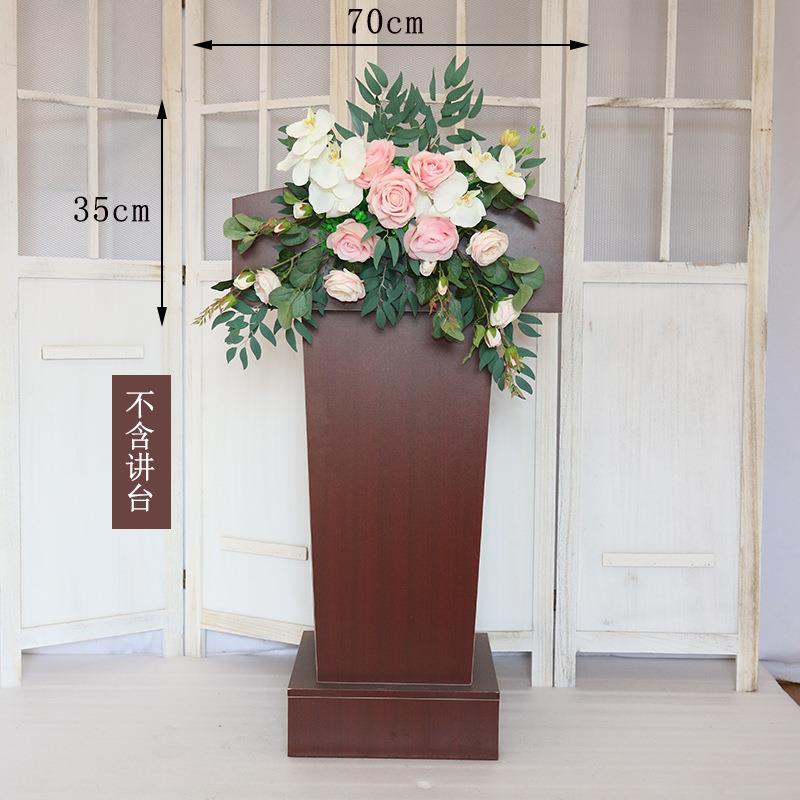 仿真桌花台花办公室装饰花艺商务酒店花卉摆放花卉台演讲台会议桌
