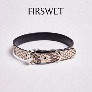高端手作真皮蛇皮choker项圈颈饰定制朋克sm牵引绳手工饰品