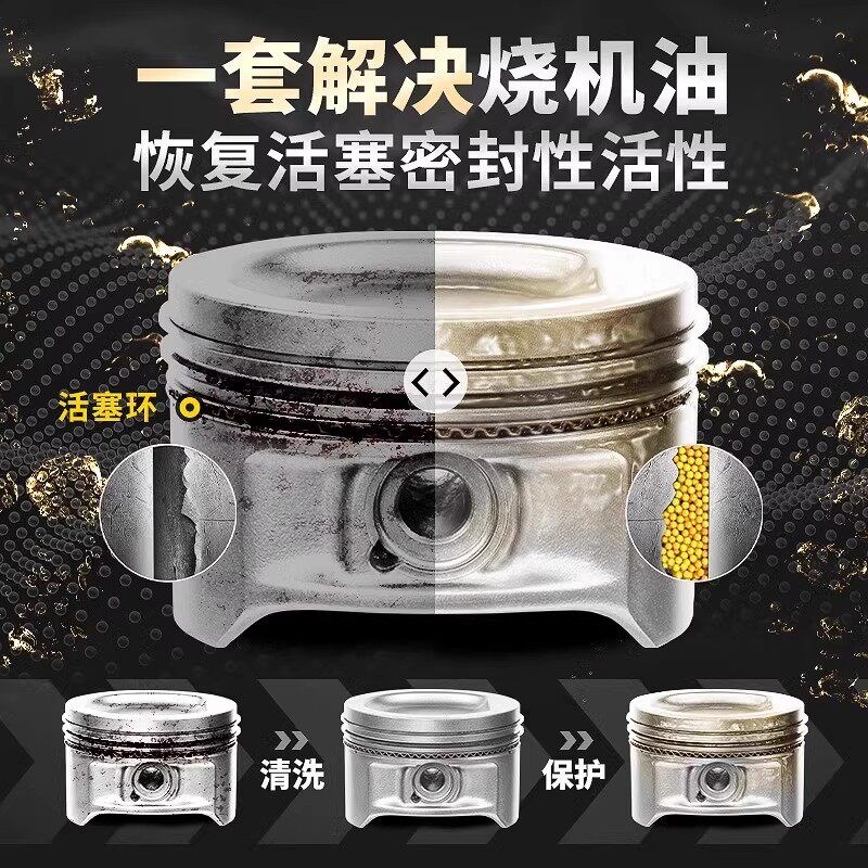 国德进口汽车发动机烧机油释力修复活塞环强放剂机油抗磨免拆治理
