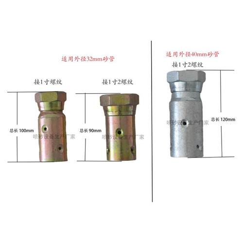 新款喷砂机喷砂管接头配件活动螺母接头精密1寸2砂缸接头龙爪三