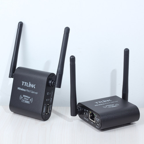 双USB无线打印机服务器网络共享器支持2台一体机喷墨机针式接收器