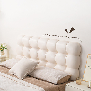 床头靠背软包榻榻米墙围奶油风床头靠垫2024新款 床上防撞软包定制