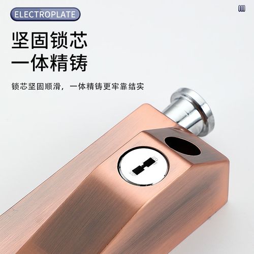 旋转门地插锁地插销有框玻璃门锁明装木门门地锁弹簧落地插