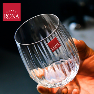 rona洛娜斯洛伐克原装进口棱镜水杯水晶玻璃饮料杯餐厅威士忌酒杯