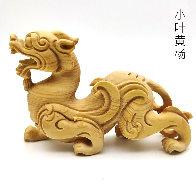 小叶黄杨草龙摆件规格11.5×7.8×3.5cm客厅玄关装饰手把件工艺品