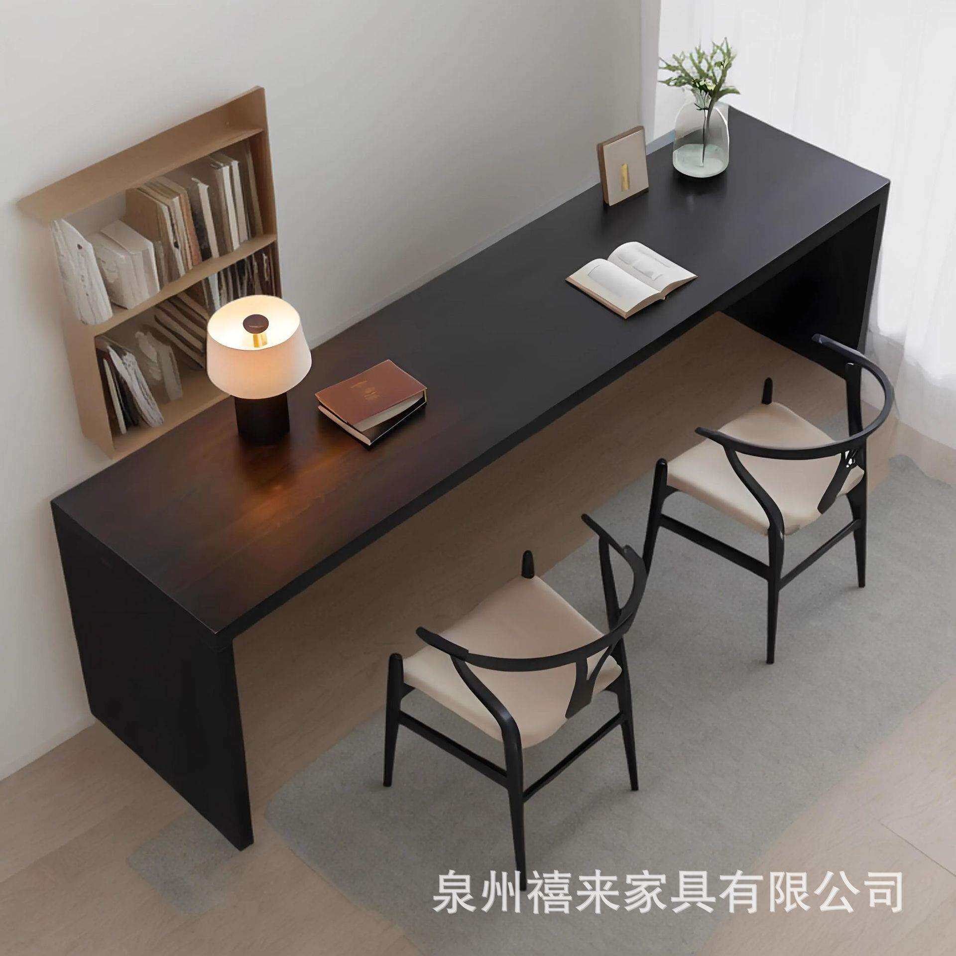 书房卧室靠墙台式电脑桌客厅沙发后大长书桌工作台双人学习桌家用
