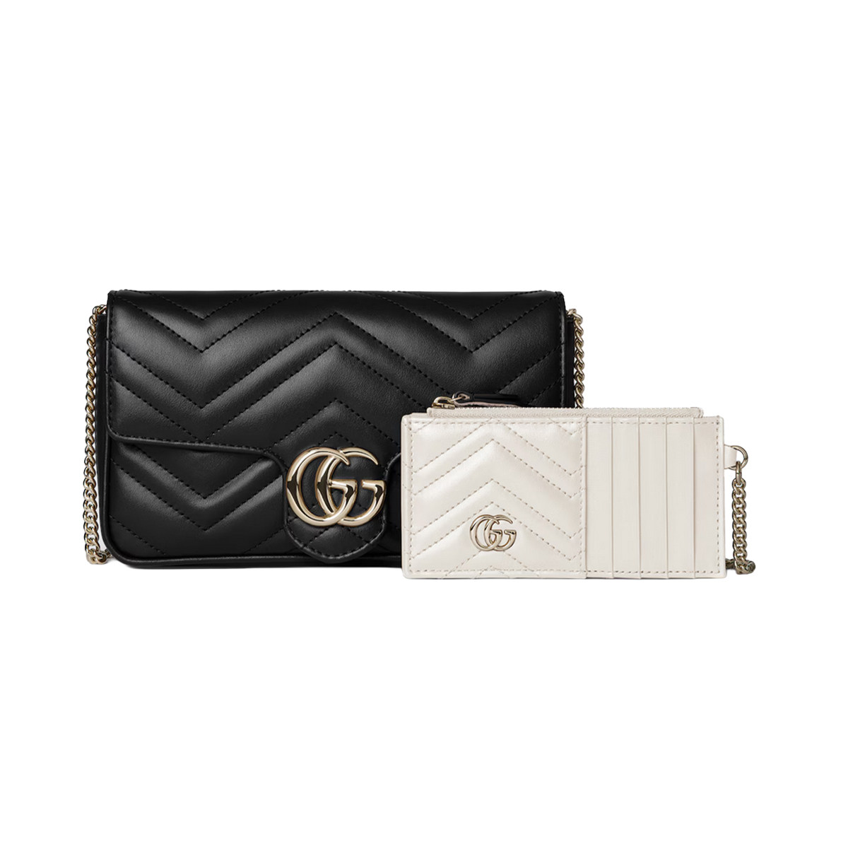 GUCCI ANCORA古驰女士小号肩背链条斜挎包(配卡包)751526