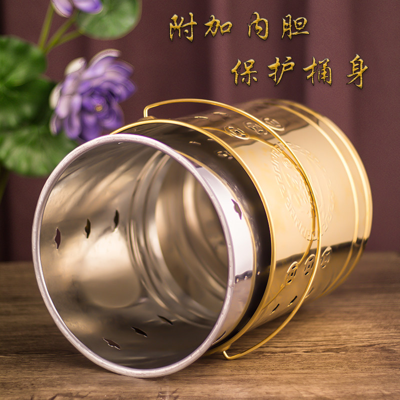 烧纸桶不锈钢家用室内千元压花焚炉聚宝特大化纸炉烧品桶金小区