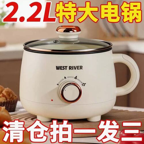 德国蒸煮一体小电电宿舍电锅家用电炒锅电饭煲多功能电热锅火锅