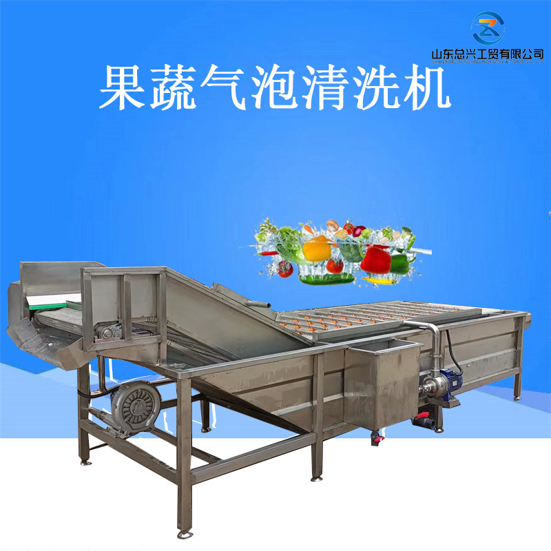 水果全自动气泡果蔬冲浪机 鸡爪整鸡清洗设备不锈钢涡流清洗机