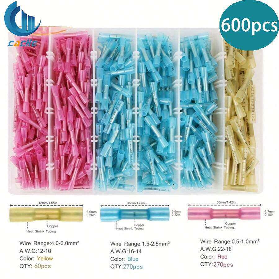 热缩中间接头600pcsBHT1.25/2/5.5防水接线管冷压端子绝缘中接
