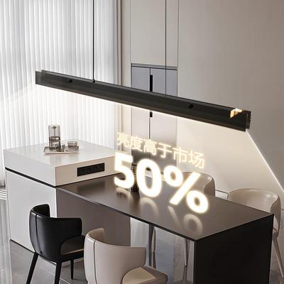 一字长条吊灯意式极简岛台吧装饰灯轻奢简约现代玻璃设计餐厅灯具