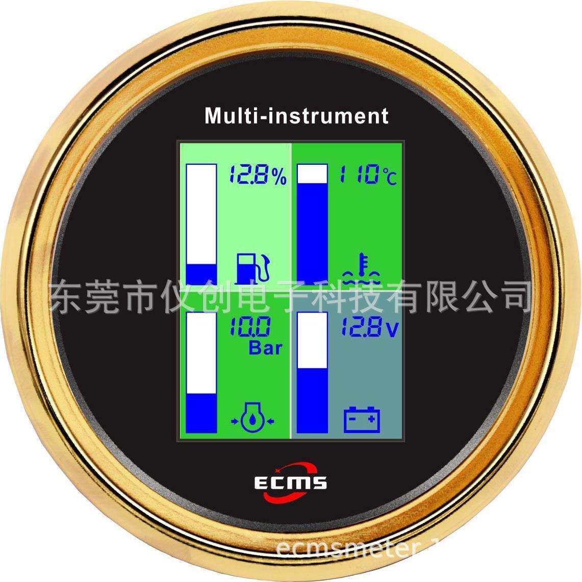 多功能四合一（油位，电压，油压，水温）黑色表盘金色前盖,模玩/动漫/周边/娃圈三坑/桌游,模型制作工具/辅料耗材,淘宝优惠券,粉丝福利购,淘宝优惠卷