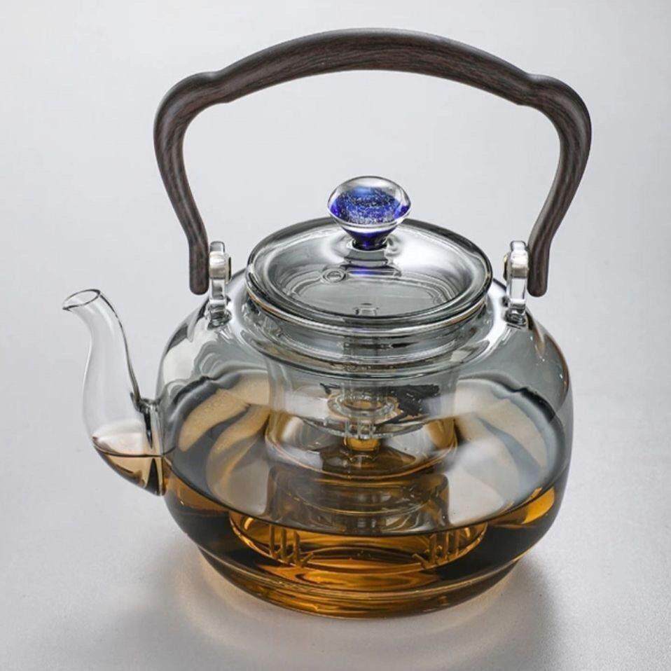 2024新款玻璃下午茶具套装花茶壶蜡烛加热茶杯泡水果茶煮茶养生壶