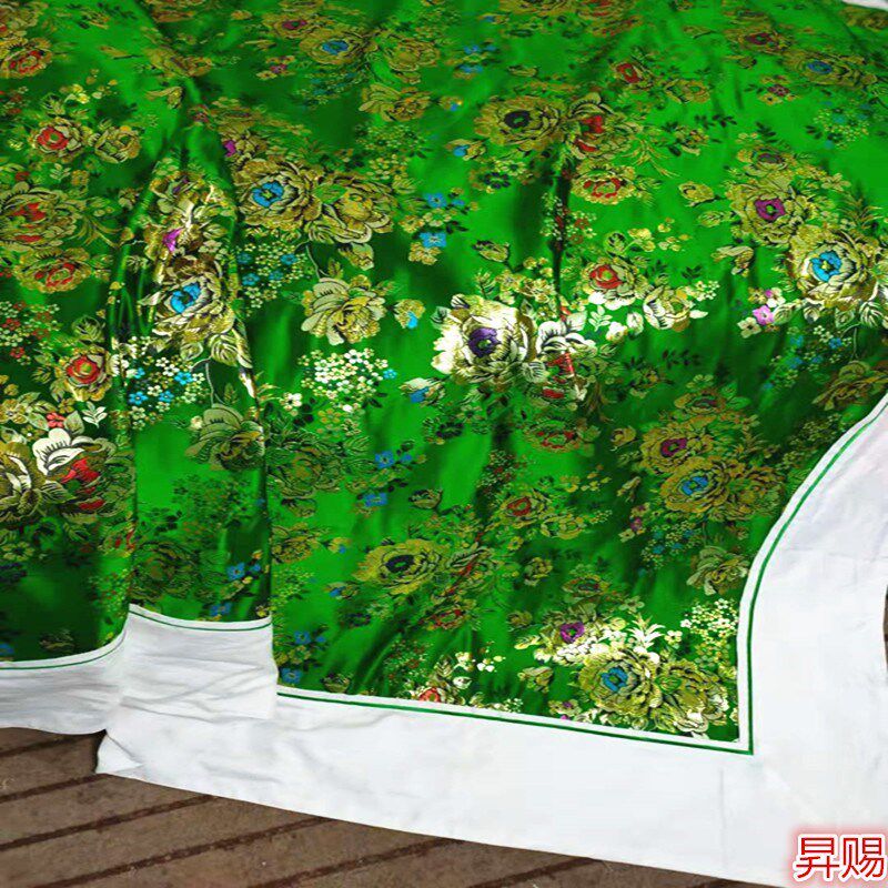 杭州丝绸织锦缎婚庆被套金丝被面软缎绸缎被罩结婚喜被Z贡缎里