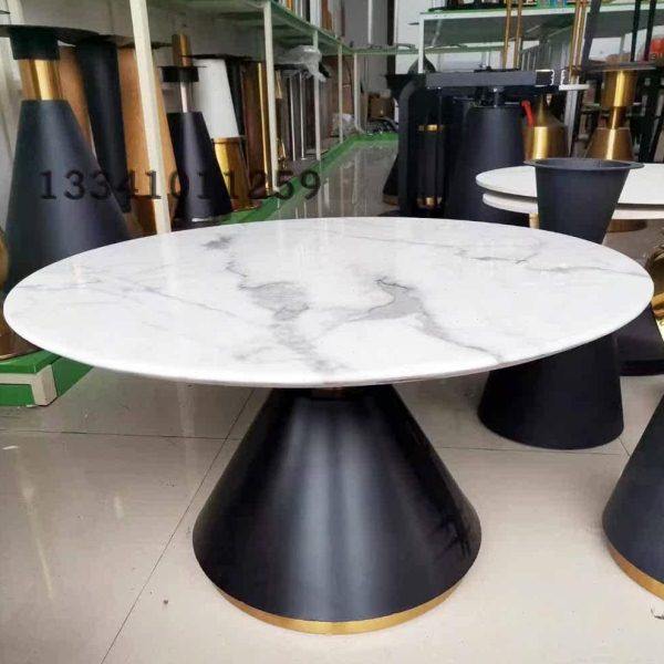 轻奢大理石圆桌 意式极简岩板餐桌椅组合 现代简约饭桌 会客桌,商业/办公家具,商用餐桌/餐台,淘宝优惠券,粉丝福利购,淘宝优惠卷